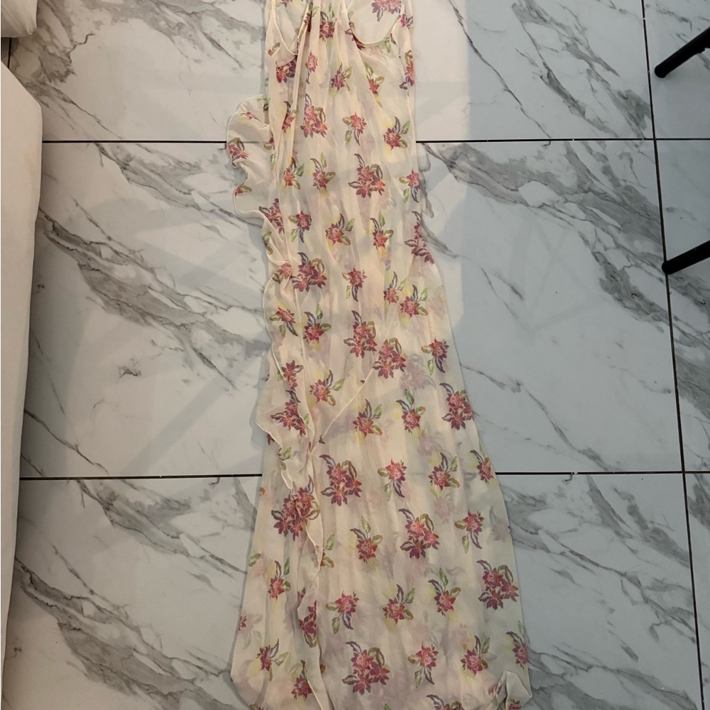 Free People Cream Sleeveless V-Neck Maxi Sundress - Picture 9 of 10
